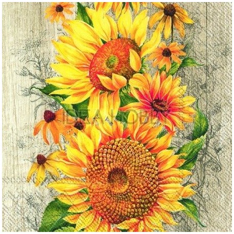Servetele 4.5 x 8 cm Le Tournesol, floarea soarelui - BF827039