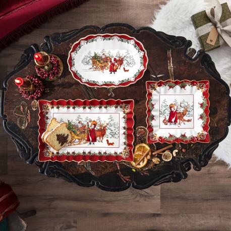 Platou dreptunghiular Toy's Fantasy Santa&Sleigh - 392601