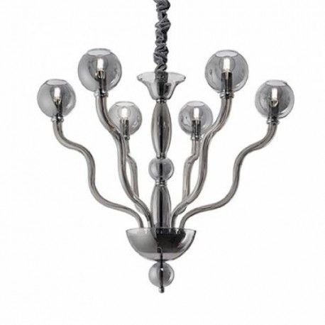 Lustra NETTUNO SP6 FUME IDEAL LUX, crom 144771