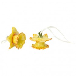 Decoratiune Paste-Set 2 floricele mini flower bells daffodil yellow-307315