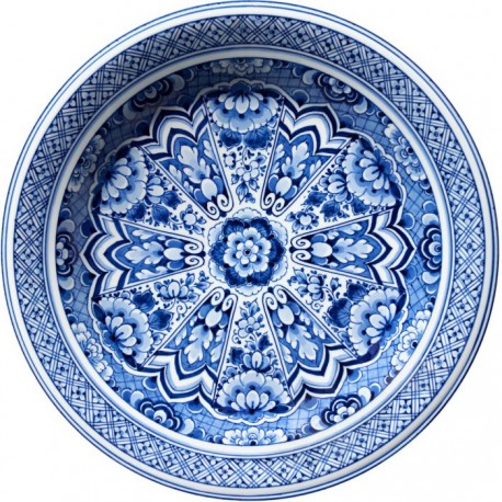 Covor rotund Delft Blue Plate 250 cm - Moooi Carpets
