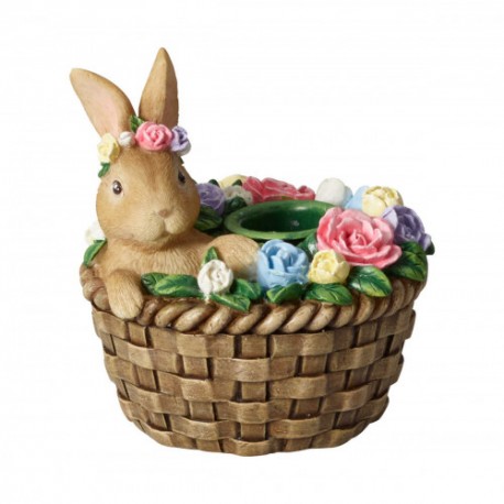 Suport lumanare Bunny in basket, Spring Fantasy Accessories - 394957