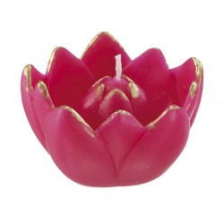 Lumanare small floating lotus red