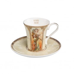 Ceasca espresso cu farfurie Spring/Summer 1900 Alfons Mucha Goebel 305511