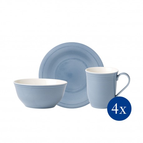 Set 12 piese mic dejun Color Loop Horizon Villeroy and Boch, portelan, 384439