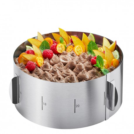 Inel reglabil prajituri, inox, Tondo XXL, Gefu - 143042