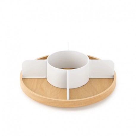 Organizator Bellwood Lazy Susan Divided-Umbra, alb, 398602