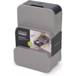 Organizator compact pentru rafturi cu 3 niveluri cu sertar pentru dulap, gri - Joseph Joseph, J85145