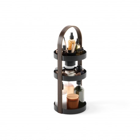 Organizator cosmetice negru, cu maner din lemn de stejar, Bellwood Umbra, 403870