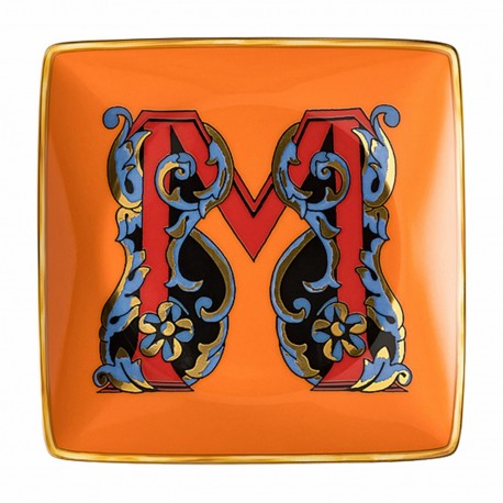 Mini platou 12 cm Holiday Alphabet M, Versace-376289