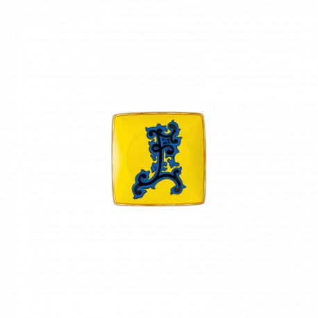 Mini platou 12 cm Holiday Alphabet E, Versace-376203