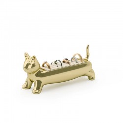Suport pentru inele Ali cat - Umbra, zinc, auriu, 4*5.5*12 cm, 447669