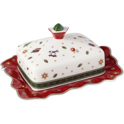 Untiera cu capac Toy's delight - Villeroy and Boch, portelan, alb/rosu, 440371