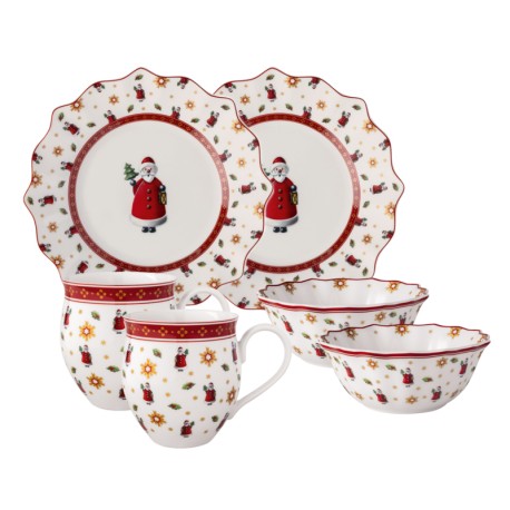 Set  6 piese mic dejun Toy's Delight Santa - Villeroy and Boch, 2 persoane,  36 x 25 x 14 cm, 456402