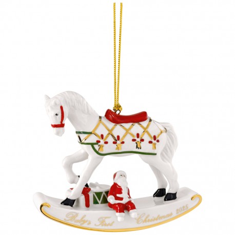 Ornament Christmas classics Rocking Horse 2025- Villeroy and Boch, portelan, 109 x 38 x 89 mm - 449473