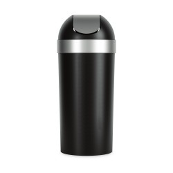 Cos de gunoi cu capac batant Venti - Umbra, plastic, negru, 62 L - 427166