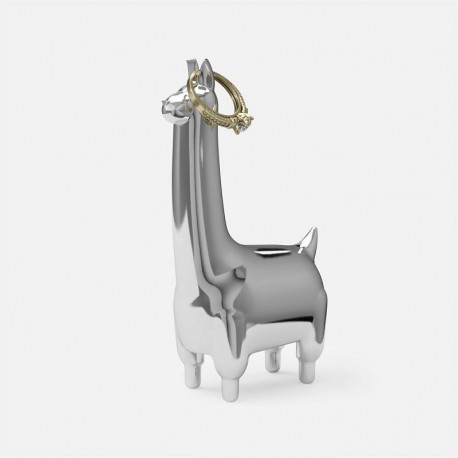 Suport bijuterii Zoola Llama Umbra, crom, argintiu