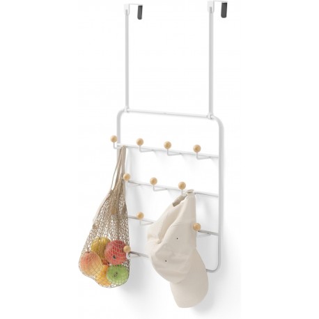 Cuier/organizator Estique - Umbra, pentru usa/dressing, otel inoxidabil, alb 503693