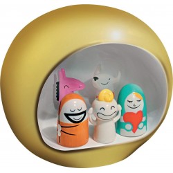 Scena nasterii Domnului moderna Presepe  GOLD- Alessi, AMG10 GD, portelan, auriu