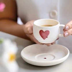Ceasca espresso cu farfurie With Love/Sending Love, Villeroy&Boch,60ml/12 cm, 452244/452251