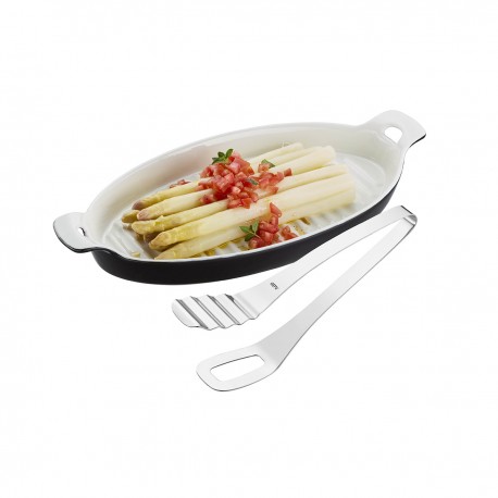 Set servire Presento Gefu, vas ceramic/cleste inox, 89584