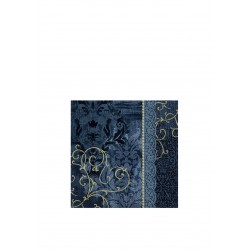 Set 20 servetele hartie Anastasia blue-gold Ihr, 33x33 cm -724671