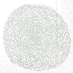 Set 20 servetele hartie Pippurikera white/silver Ihr, 33x33 cm -616204