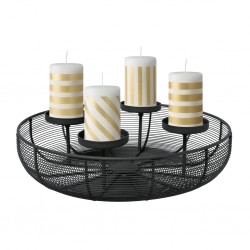 Villeroy&Boch Coronita lumanari Advent Christmas Chic, metal, negru, 460065