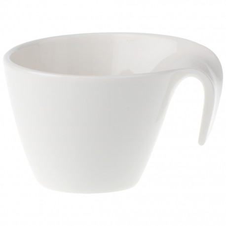 Ceasca si farfurie cafea Flow, portelan alb, 349523