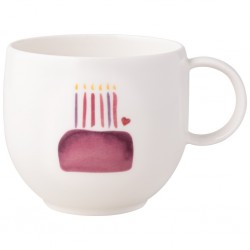 Cana With Love Happy birthday, 290 ml, portelan, alb, roz, Villeroy&Boch-446960