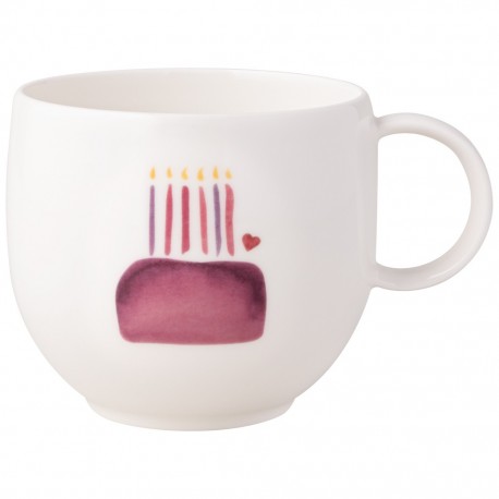 Cana With Love Happy birthday, 290 ml, portelan, alb, roz, Villeroy&Boch-446960