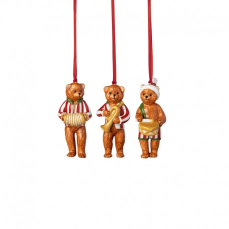 Set 3 ornamente Nostalgic ornaments Teddy bears Villeroy & Boch, portelan, 461192