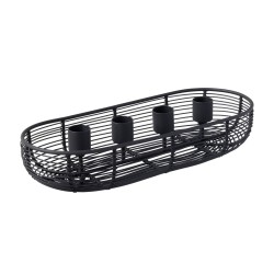 Villeroy&Boch Coronita lumanari Advent Christmas Chic , oval, metal, negru, 460072