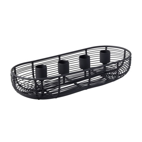 Villeroy&Boch Coronita lumanari Advent Christmas Chic , oval, metal, negru, 460072