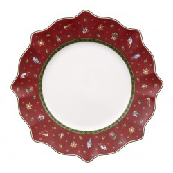 Farfurie intinsa Toy delight flat plate red, cod 490584