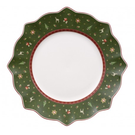 Farfurie intinsa Toy delight flat plate green